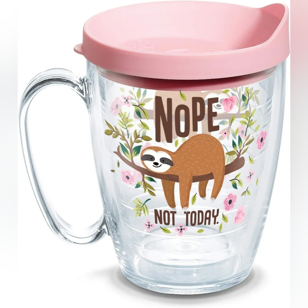 Tervis Sloth Nope Not Today Double Wall Insulated Travel Tumbler